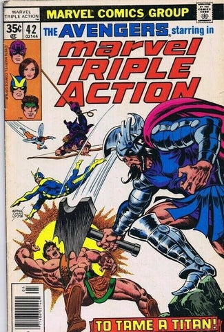 Marvel Triple Action #42 ORIGINAL Vintage 1978 Reprints Avengers 50