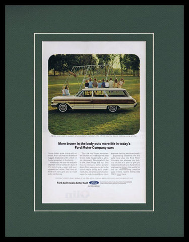 1964 Ford Country Squire Wagon Framed 11x14 ORIGINAL Vintage Advertisement