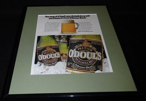 1991 Busch O'Douls Beer Framed 11x14 ORIGINAL Vintage Advertisement 