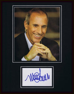 Matt Lauer Signed Framed 11x14 Photo Display Today Show