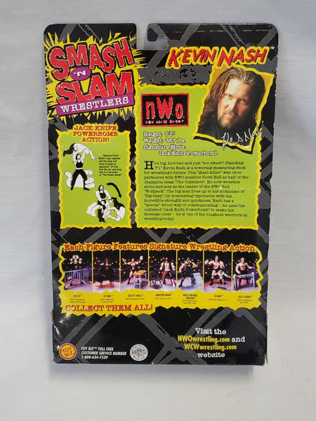 VINTAGE SEALED 1999 NWO Smash n Slam Kevin Nash + Referee Action Figure