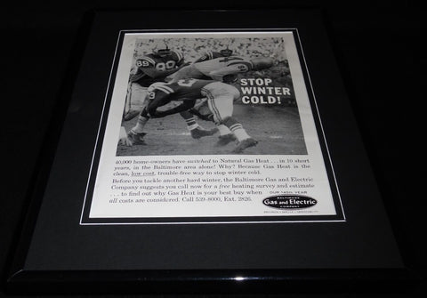 1961 Baltimore Gas / Colts Framed 11x14 ORIGINAL Vintage Advertisement