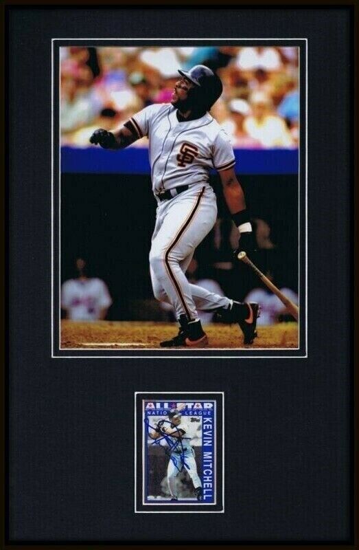 Kevin Mitchell Signed Framed 11x17 Photo Display Giants Mets