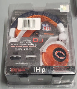 NEW SEALED iHip Chicago Bears Logo NFL DJ Style Headphones