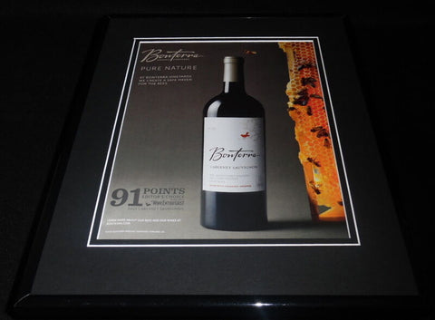 2016 Bonterra Wine Framed 11x14 ORIGINAL Advertisement B