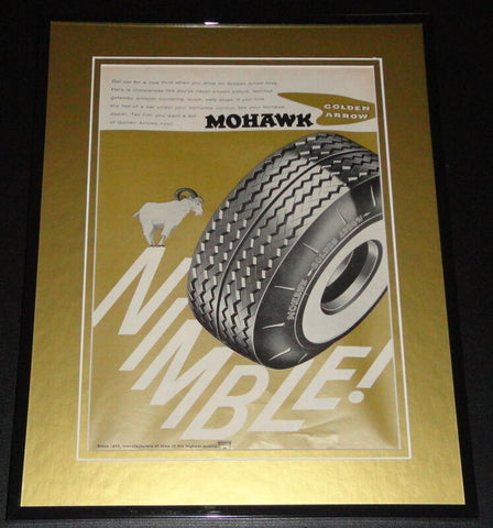 1959 Mohawk Tires 11x14 Framed ORIGINAL Vintage Advertisement