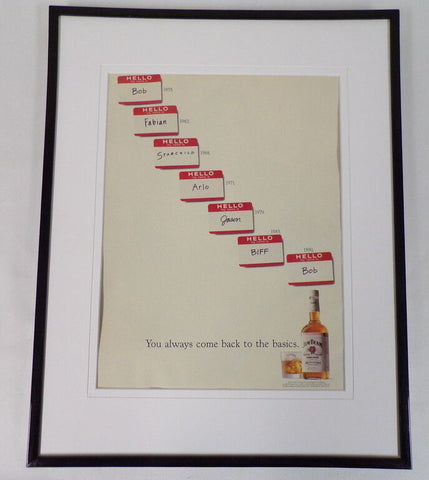 1990 Jim Beam Whiskey Framed 11x14 ORIGINAL Vintage Advertisement