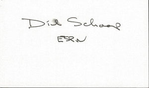 Dick Schaap Signed 3x5 Index Card ESPN