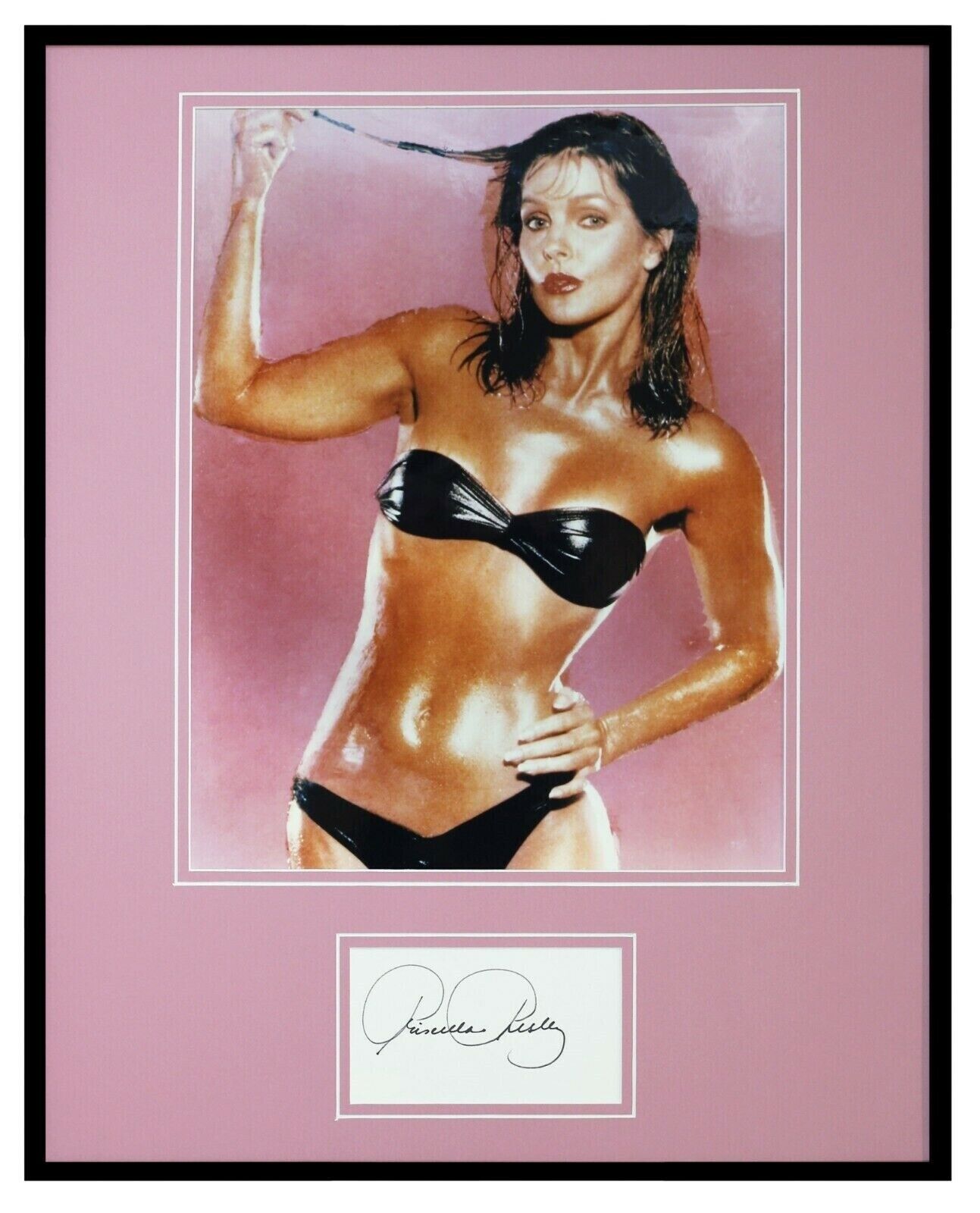 Priscilla Presley Signed Framed 16x20 Photo Display JSA Dallas Naked Gun