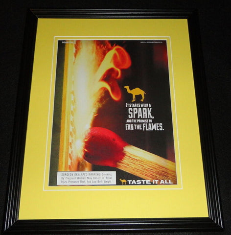 2014 Camel Cigarettes Starts With a Spark Framed 11x14 ORIGINAL Advertisement