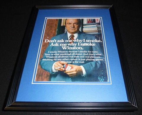 1974 Winston Cigarettes Framed 11x14 ORIGINAL Vintage Advertisement