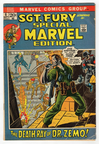 Special Marvel Edition #6 ORIGINAL Vintage 1972 Marvel Comics Sgt Fury Dr Zemo