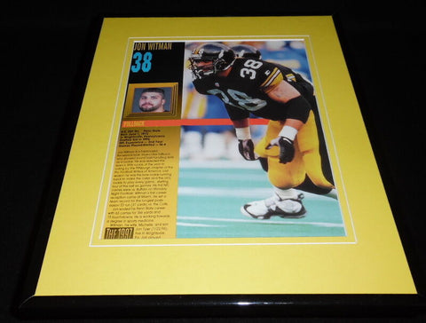 Jon Witman 1997 Steelers Framed 11x14 Photo Display 