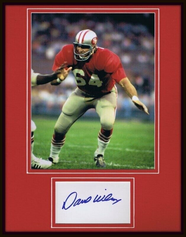 Dave Wilcox Signed Framed 11x14 Photo Display San Francisco 49ers