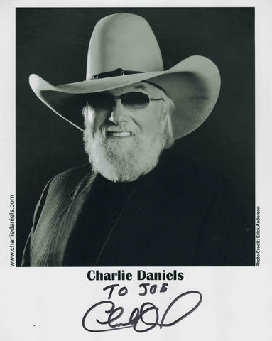 Charlie Daniels Signed 8x10 Photo Devil Went Down to Georgia