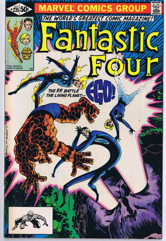 Fantastic Four #235 ORIGINAL Vintage 1981 Marvel Comics Ego Living Planet