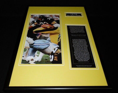 1978 Pittsburgh Steelers Team Framed 12x18 Photo Display Franco Harris