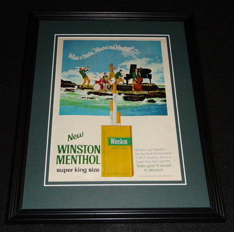 1967 Winston Menthol Cigarettes 11x14 Framed ORIGINAL Advertisement