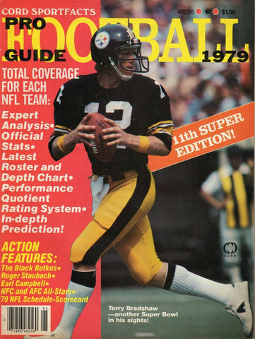 VINTAGE 1979 Cord Sportfacts Football Guide Magazine Terry Bradshaw