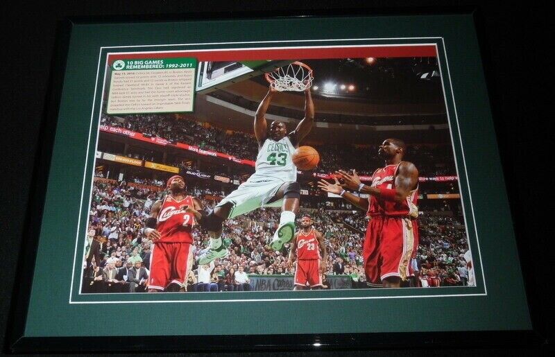 Kendrick Perkins Dunk Framed 11x14 Photo Display 2010 Celtics vs Lebron Cavs