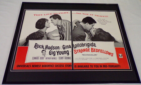 1965 Strange Bedfellows 16x20 Framed ORIGINAL Industry Advertisement Rock Hudson