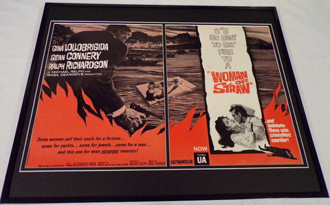 1964 A Woman of Straw 16x20 Framed ORIGINAL Industry Advertisement Sean Connery