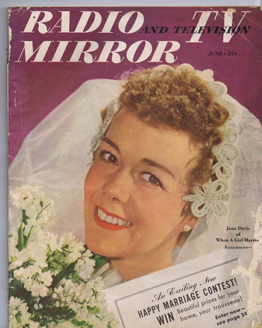 ORIGINAL Vintage June 1950 Radio and TV Mirror Magazine Joan Davis 