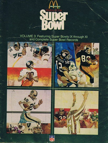 ORIGINAL Vintage 1977 McDonald's History of the Super Bowl Magazine Volume 1