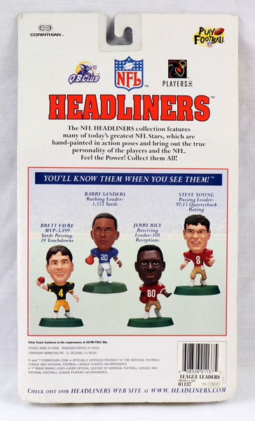 VINTAGE Headliners Brett Favre Barry Sanders Jerry Rice Young Action Figure Set