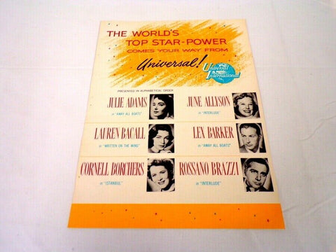 ORIGINAL Vintage 1957 Universal International Industry Promotional Book LANA