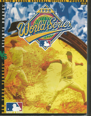 VINTAGE 1996 World Series Program NY Yankees vs Braves 1st Derek Jeter Title