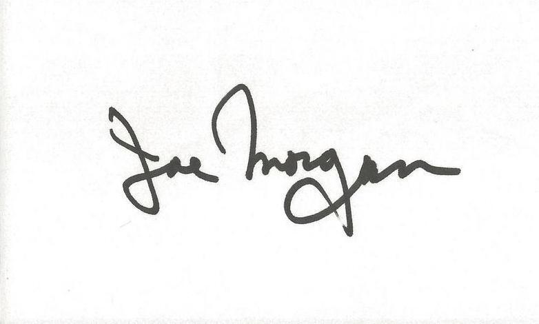 Joe Morgan Signed 3x5 Index Card Red Sox