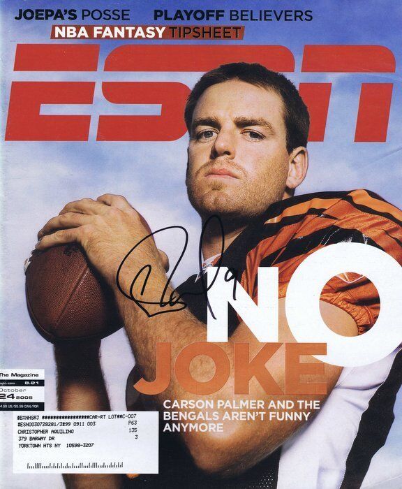 Carson Palmer Signed 2005 ESPN Full Magazine Cardinals USC Bengals Raiders