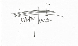 Tommy Tune Signed 3x5 Index Card 