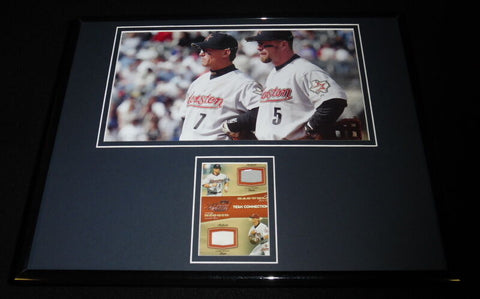 Jeff Bagwell Craig Biggio Framed 11x14 Game Used Pants & Photo Display Astros