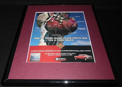 2001 BCS Bowl Championship / Ford Trucks Framed 11x14 ORIGINAL Advertisement