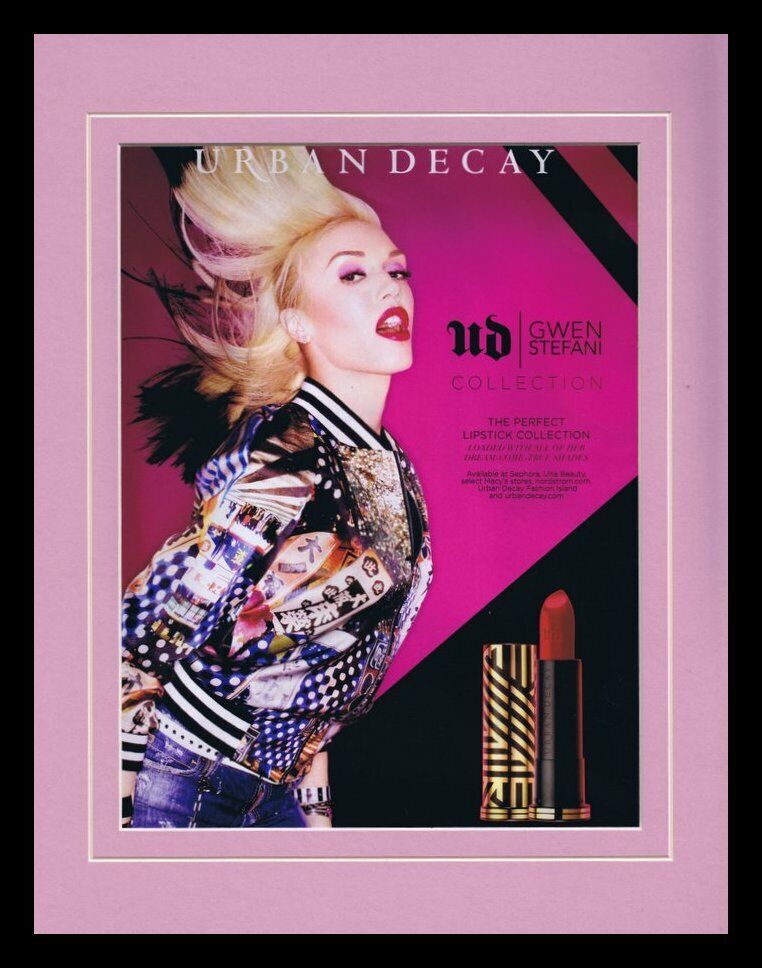  Gwen Stefani 2015 Urban Decay 11x14 Framed ORIGINAL Advertisement No Doubt 