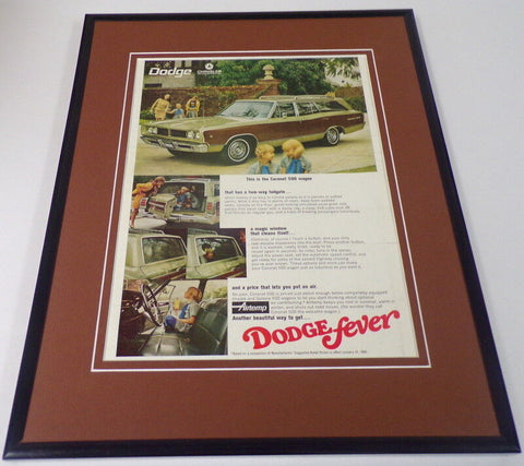 1968 Dodge Coronet Framed 11x14 ORIGINAL Vintage Advertisement