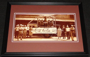 Vintage Coca Cola Delicious Refreshing Framed Poster Display Official Repro