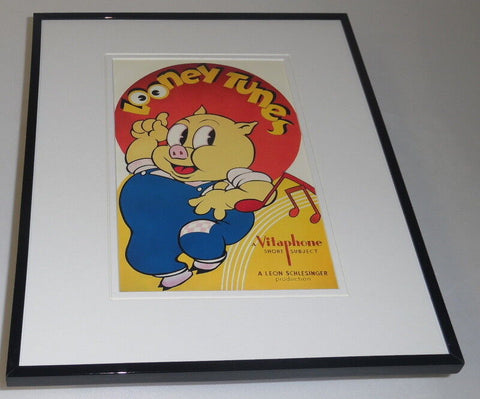 Looney Tunes Porky Pig Framed 11x14 Repro Poster Display 