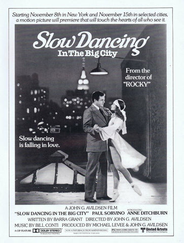 Slow Dancing in Big City 1978 ORIGINAL Vintage 9x12 Industry Ad Paul Sorvino