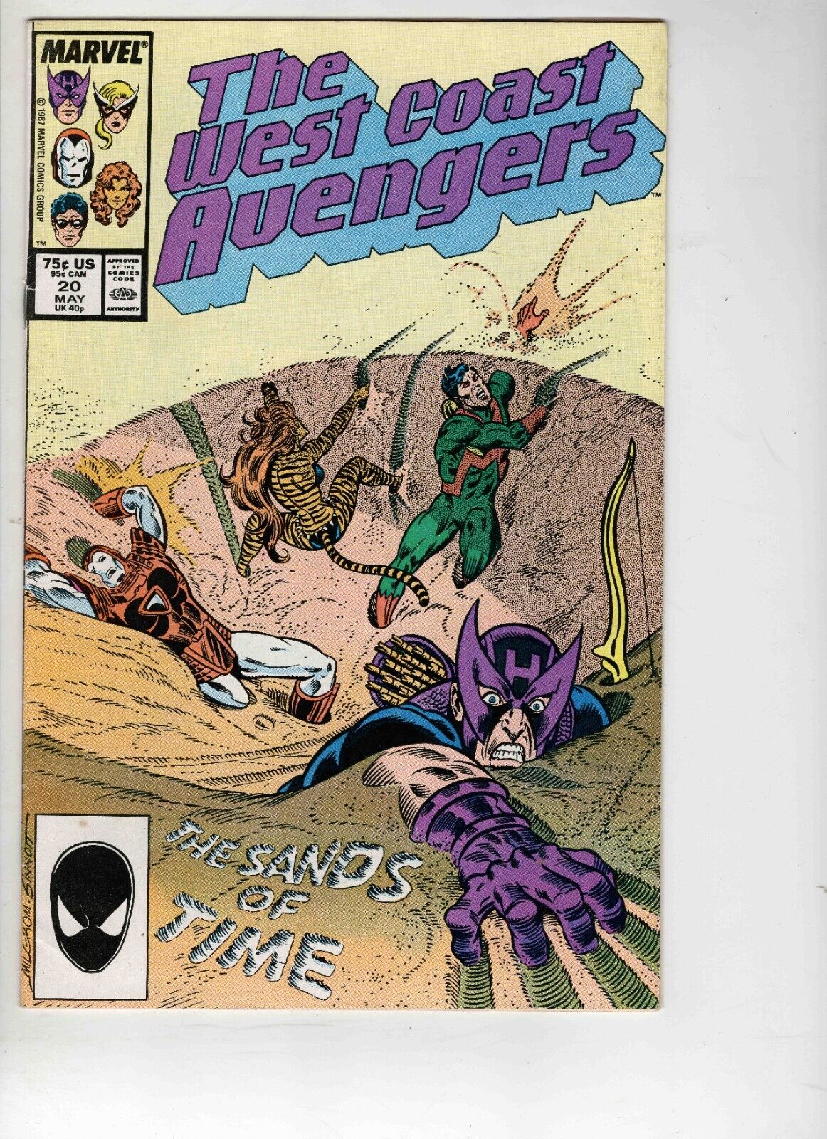 West Coast Avengers #20 1987 Marvel Comics Hawkeye Iron Man