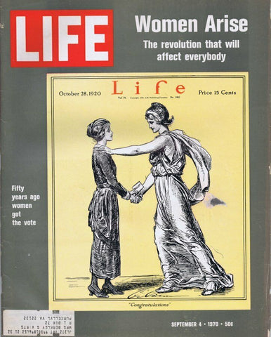 ORIGINAL Vintage Life Magazine September 4 1970 Women Arise