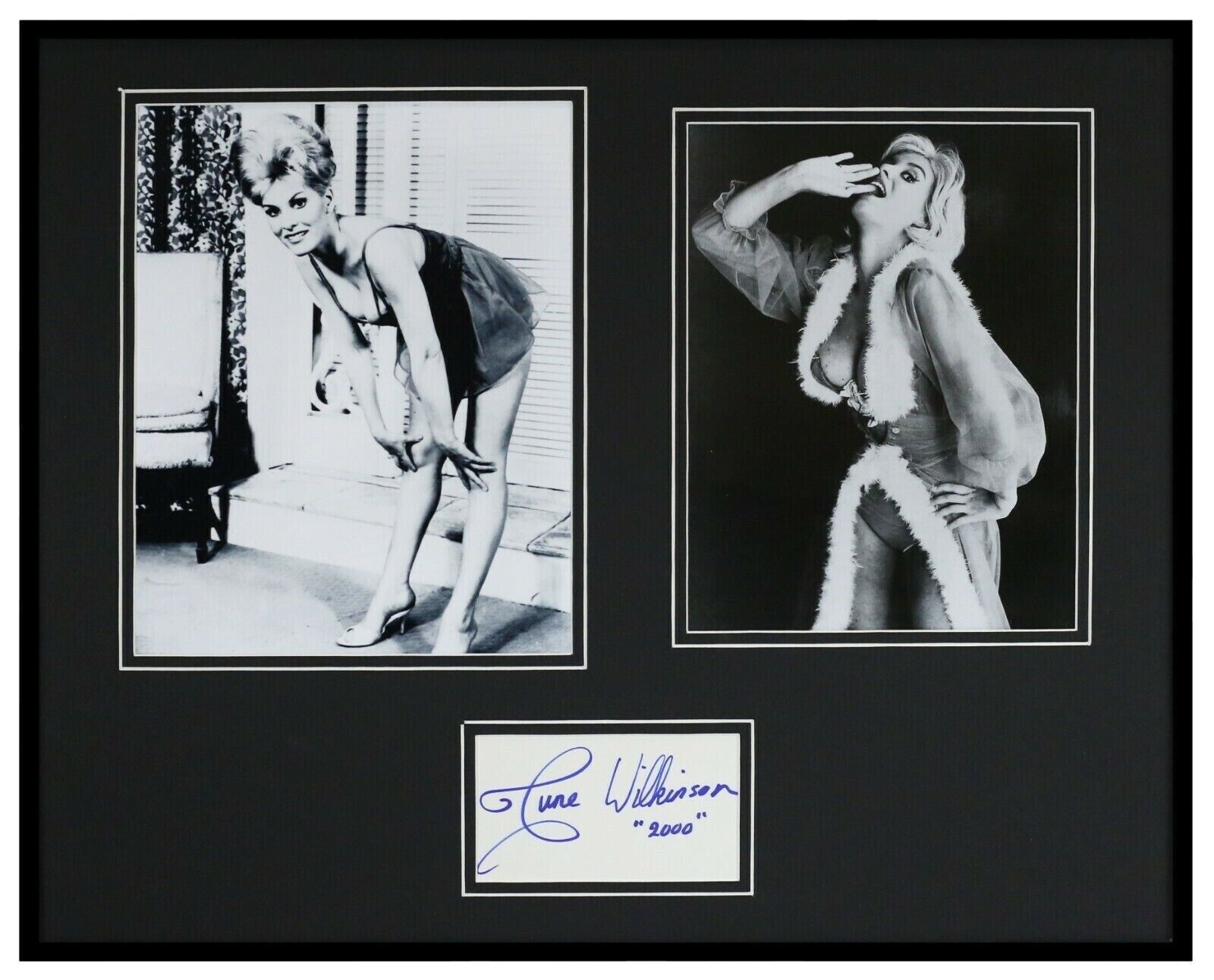 June Wilkinson Signed Framed 16x20 Photo Set