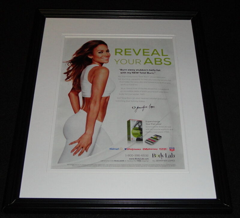 Jennifer Lopez Facsimile Signed Framed 2015 Bodylab Advertising Display