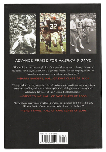 America's Game NFL at 100 Hardcover Book Jerry Rice Randy O Williams