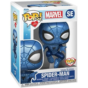 NEW SEALED 2022 Funko Pop Figure Marvel Make-A-Wish Spider-Man Metallic