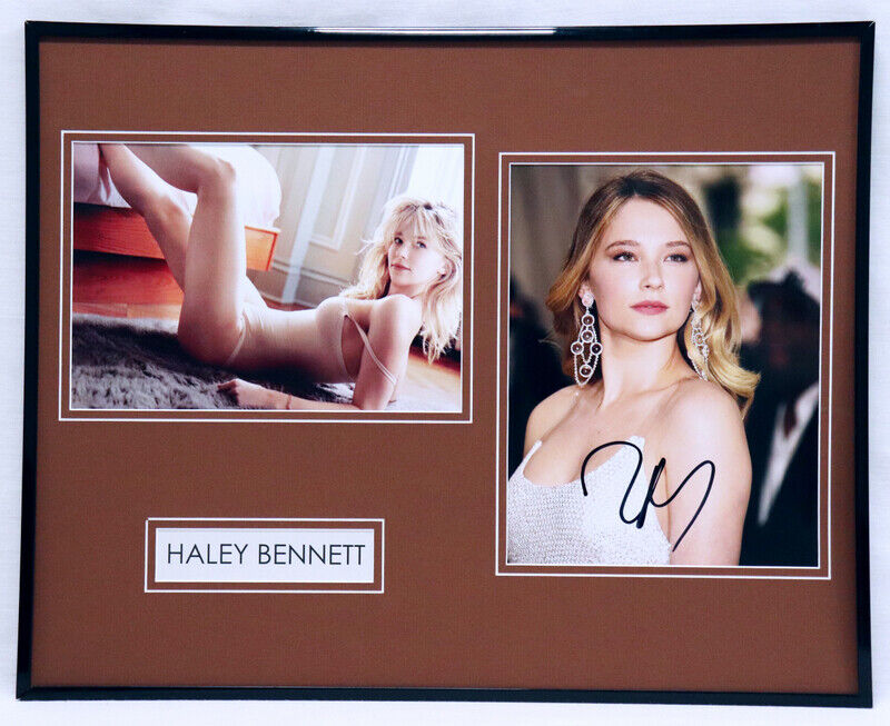 Haley Bennett Signed Framed 16x20 Lingerie Photo Display JSA Magnificent 7