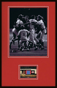 Tony Perez Framed 11x17 Game Used Jersey & Photo Display Reds Big Red Machine