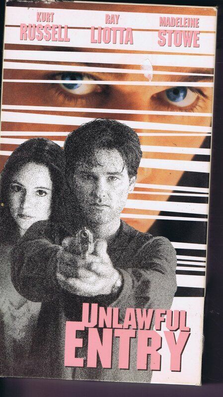 Unlawful Entry VINTAGE VHS Cassette Kurt Russell Ray Liotta Madeleine Stowe